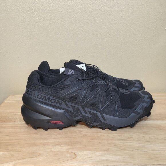 Salomon Speedcross 6 Trail Shoes Black Phantom L41737900 Men\'s Size 7.5
